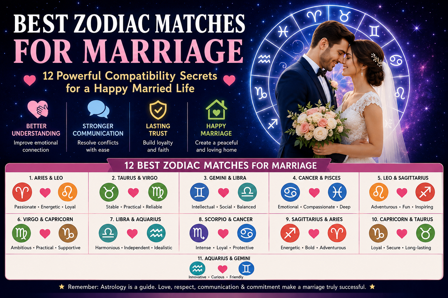 Best Zodiac Matches For Marriage
